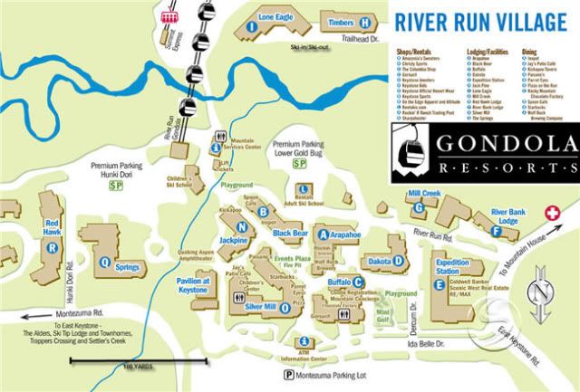 River Run Village Map,Keystone Map