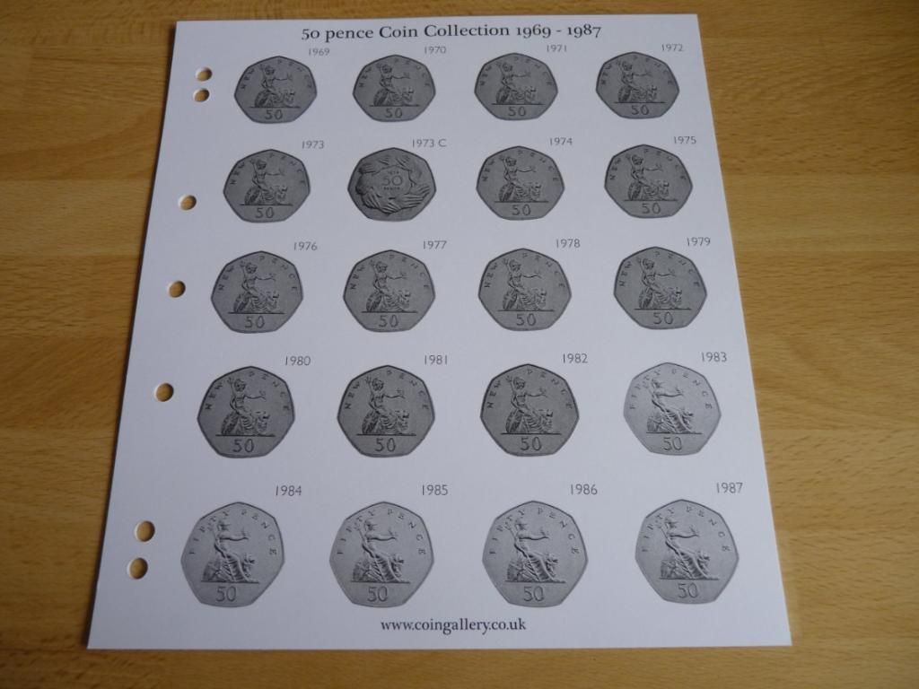 full set 50p Collectors coin album pages 1969 to 2011 eBay