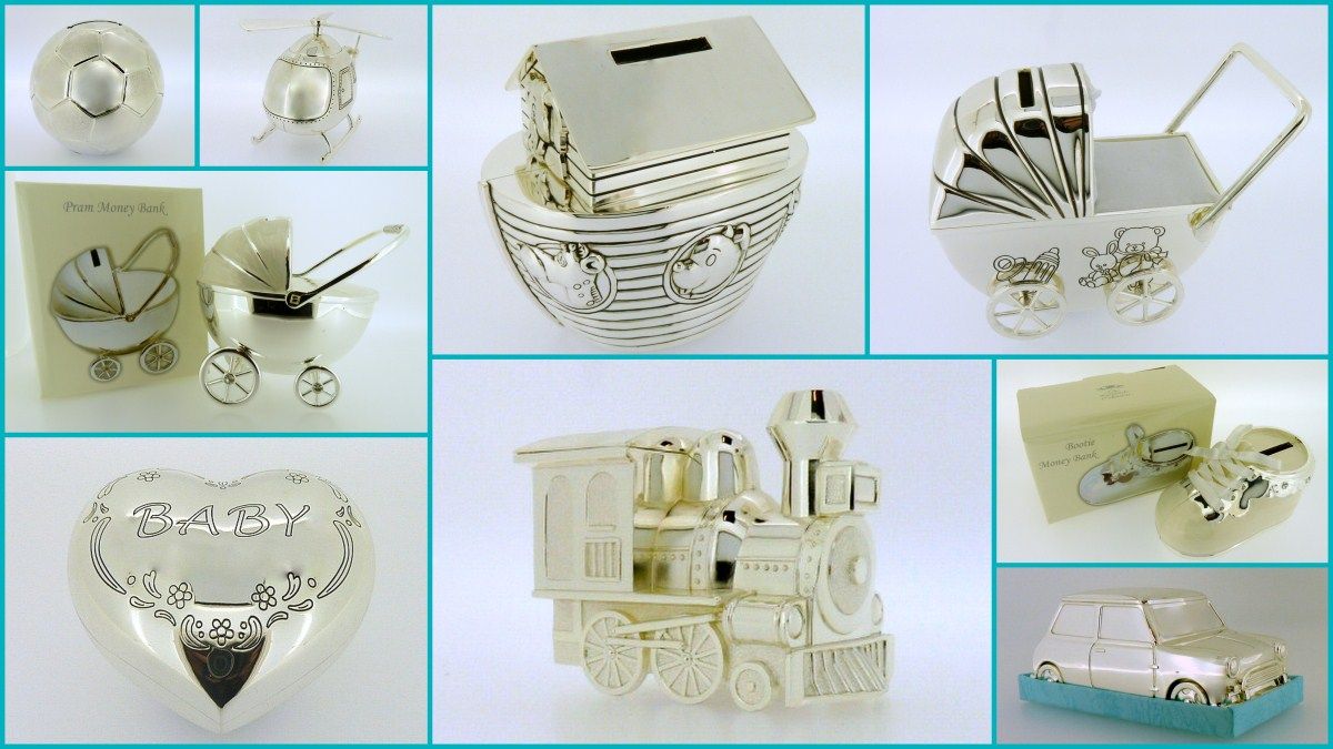 New Silver Plated Money Box New Born Baby Christening Gift Birthday Present eBay