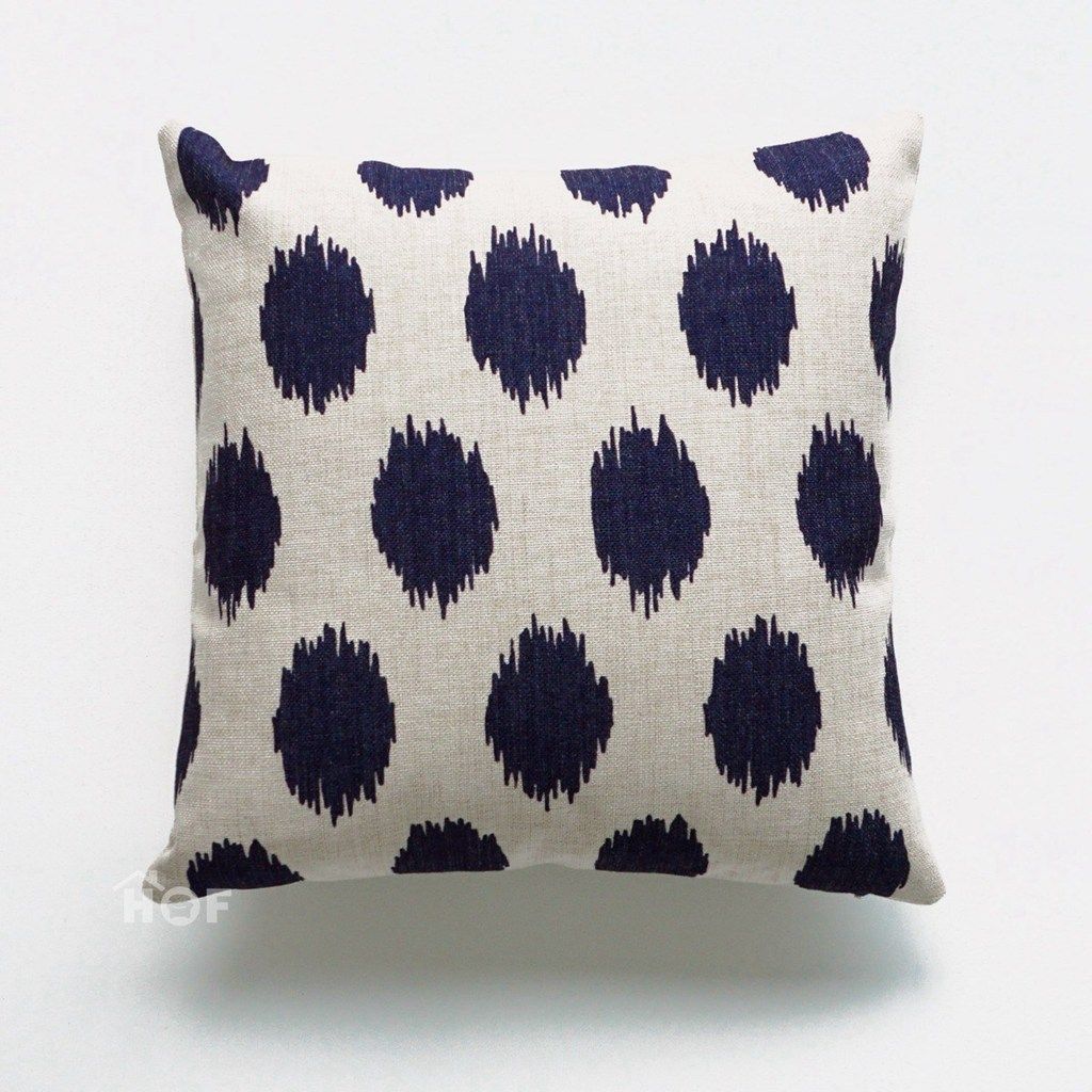 Decorative Throw Pillow Case Navy Blue Nautical Beach Coastal Sea