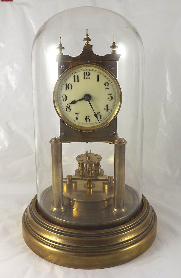 1927 GUSTAV BECKER 400 DAY ANNIVERSARY CLOCK WITH DOME NEEDS