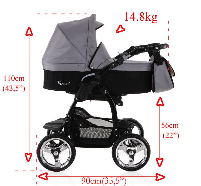 VENICCI PRAMS New Baby Travel System Pram 3 in 1 UK Car SEAT Best