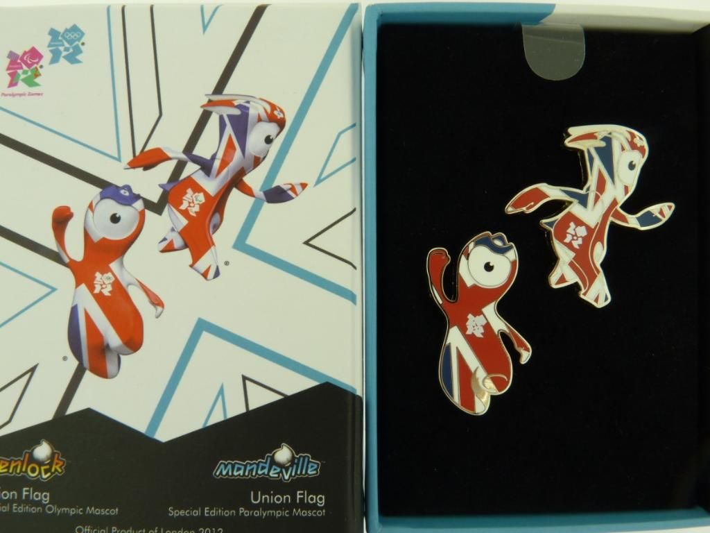 Olympic Paralympic 2012 Pin Badge Wenlock Mandeville Logo