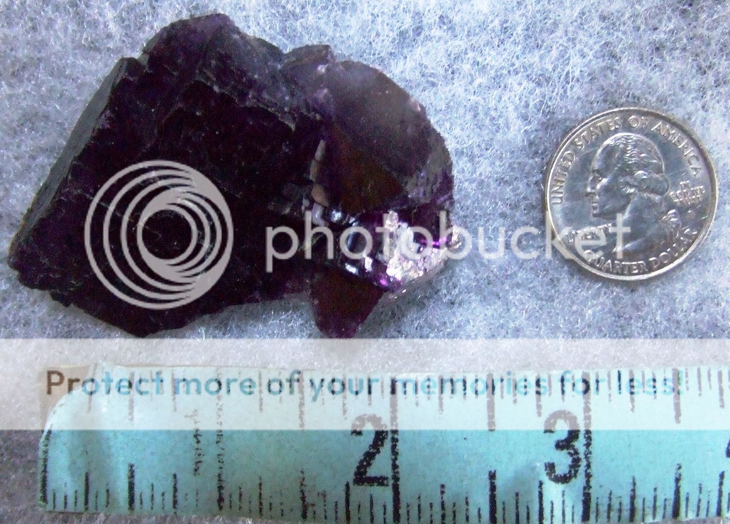 Purple Fluorite Crystal Mineral Specimen from Musqui Mexico 2 1/2 x 2 